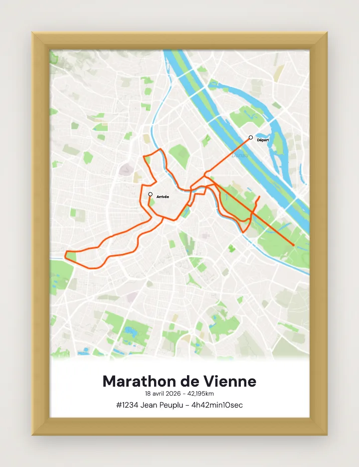 Poster Marathon de Vienne incorniciato