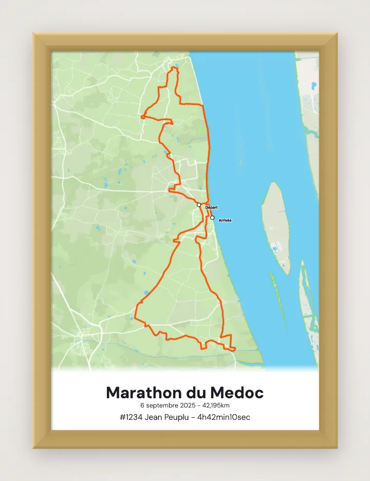 Marathon du Medoc framed poster