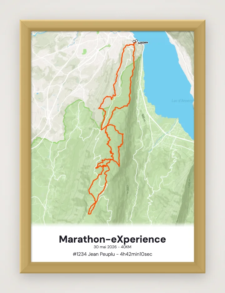 Poster Marathon-eXperience incorniciato