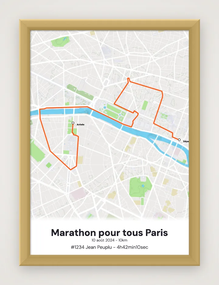 Poster Marathon pour tous Paris incorniciato
