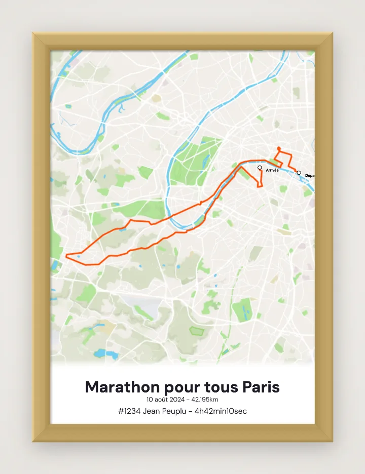 Poster Marathon pour tous Paris incorniciato