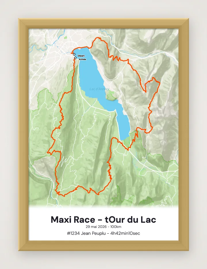 Póster Maxi Race - tOur du Lac enmarcado