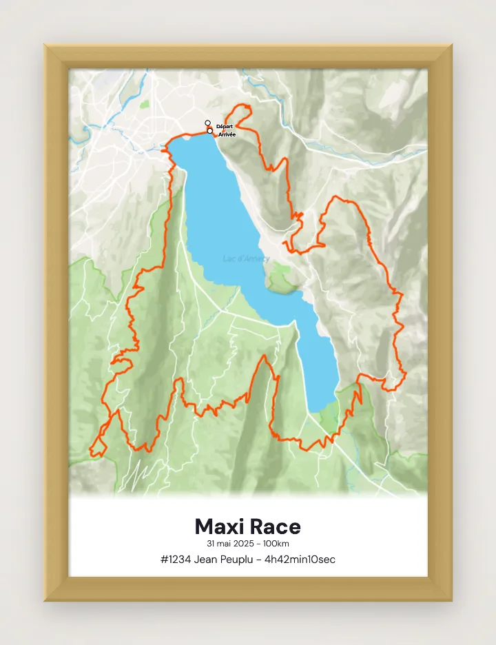 Gerahmtes Poster Maxi Race
