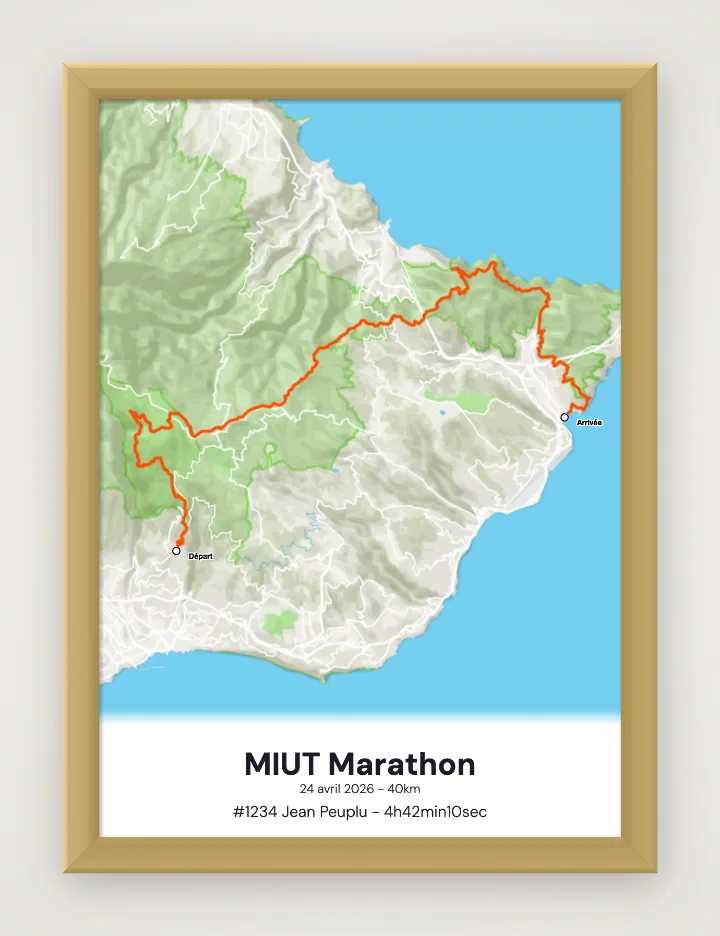 MIUT Marathon framed poster