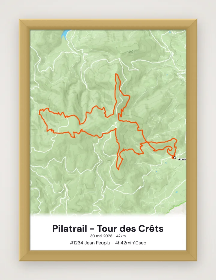 Pilatrail - Tour des Crêts framed poster