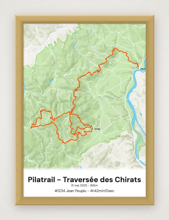 Pilatrail - Traversée des Chirats framed poster