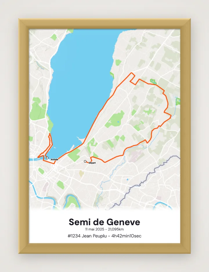 Ingelijste poster Semi de Geneve