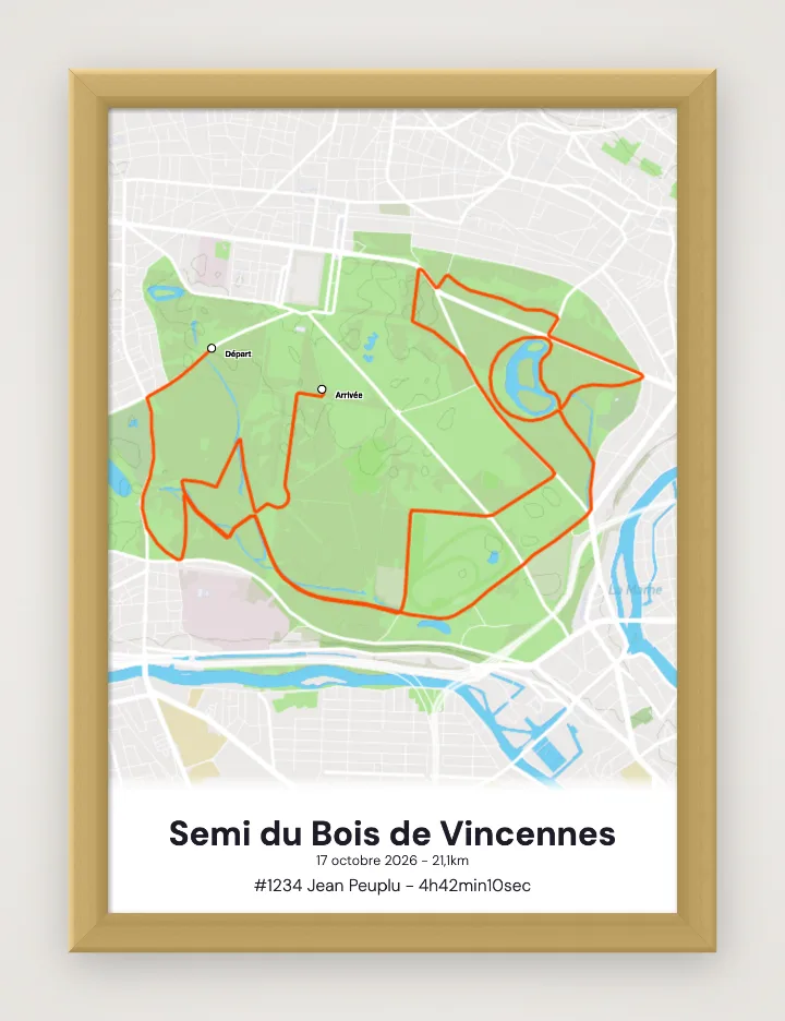 Semi du Bois de Vincennes framed poster