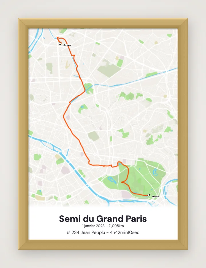 Póster Semi du Grand Paris enmarcado