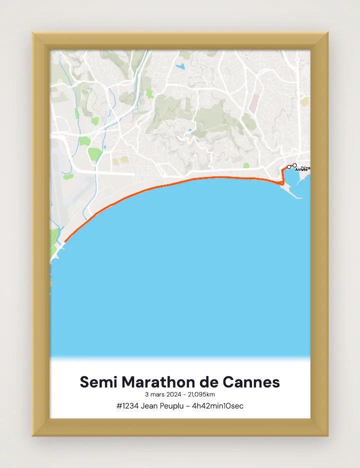 Gerahmtes Poster Semi Marathon de Cannes