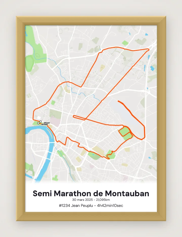 Semi Marathon de Montauban framed poster