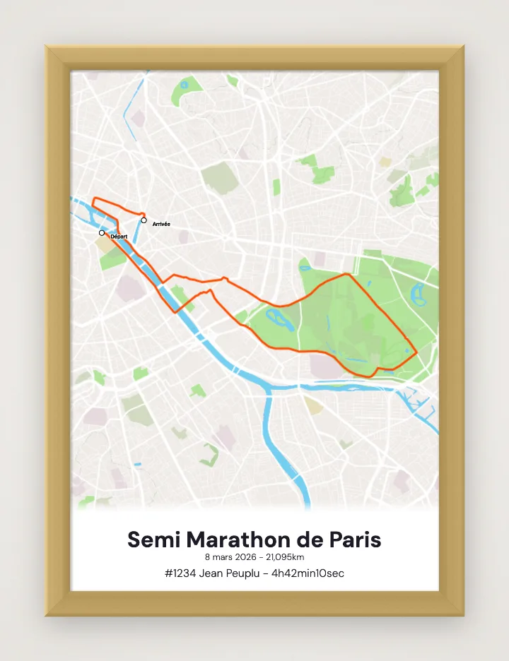 Semi Marathon de Paris framed poster