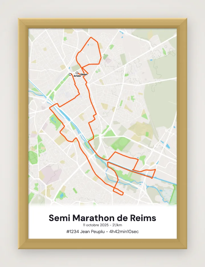 Gerahmtes Poster Semi Marathon de Reims