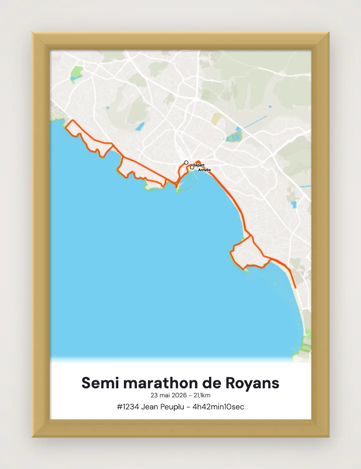 Semi marathon de Royans framed poster