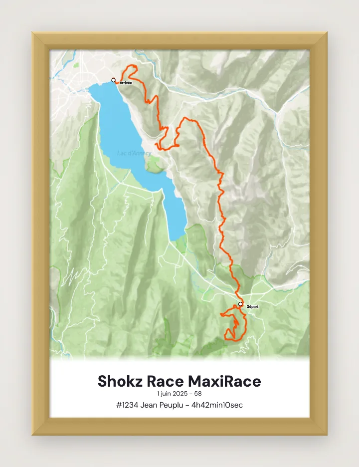 Gerahmtes Poster Shokz Race MaxiRace
