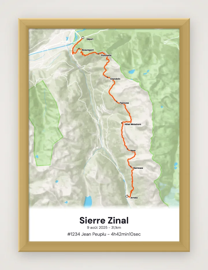 Gerahmtes Poster Sierre Zinal