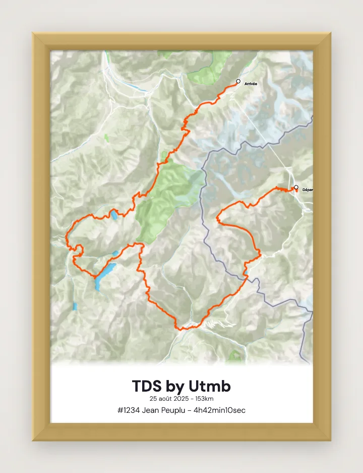 Affiche TDS by Utmb encadrée