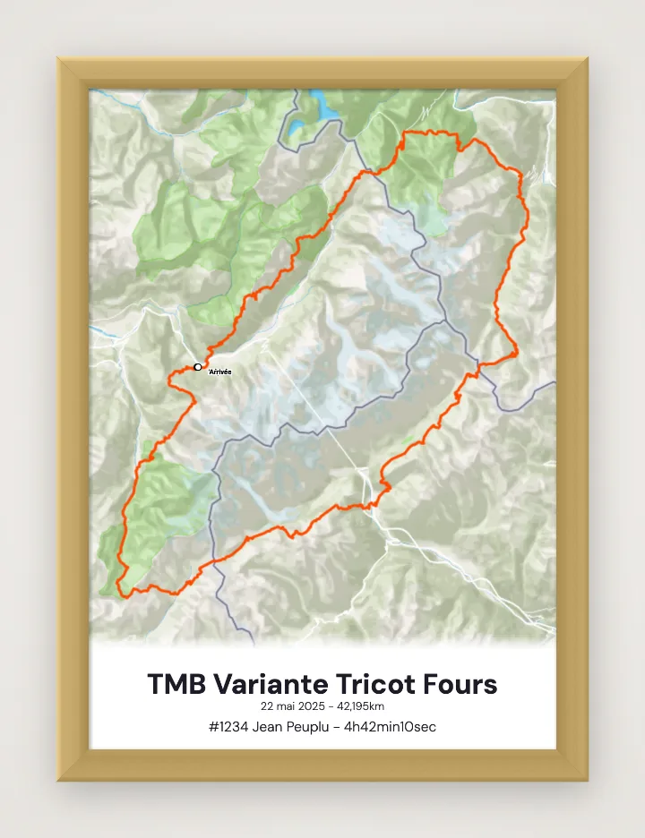 TMB Variante Tricot Fours framed poster