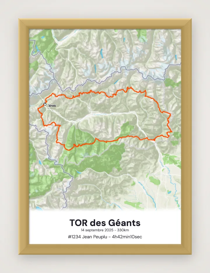 Affiche TOR des Géants encadrée
