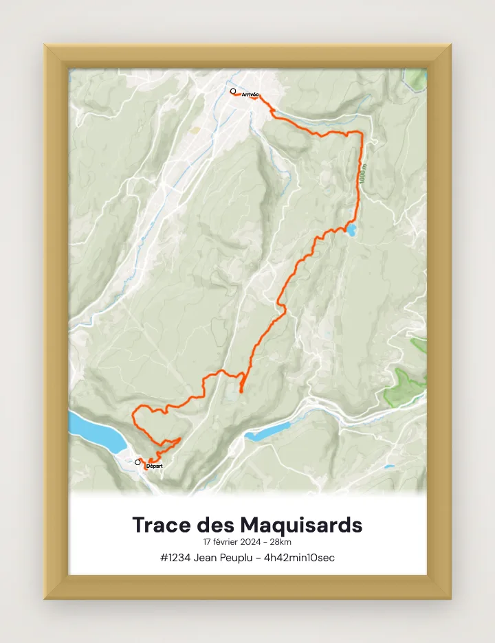 Gerahmtes Poster Trace des Maquisards