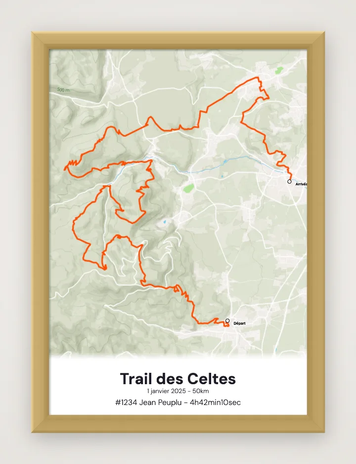 Poster Trail des Celtes incorniciato