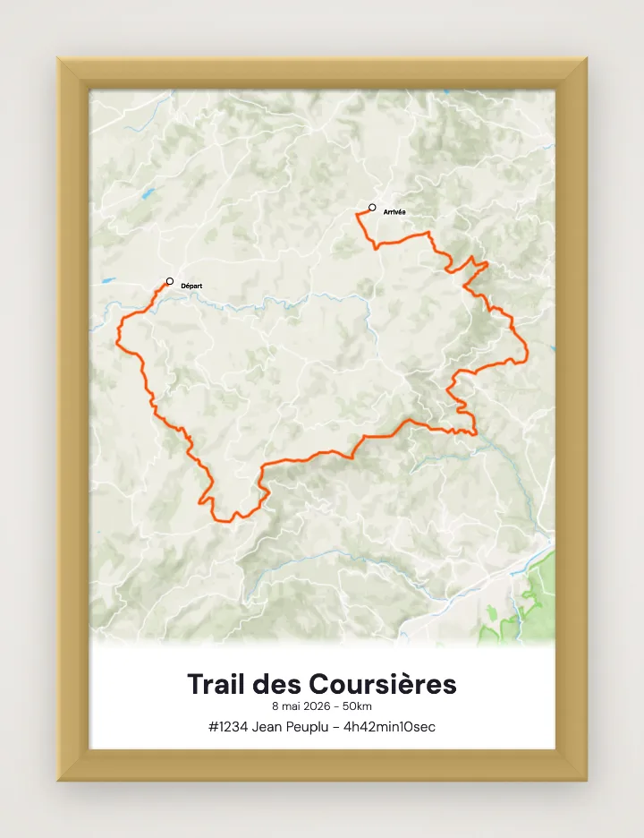 Póster Trail des Coursières enmarcado