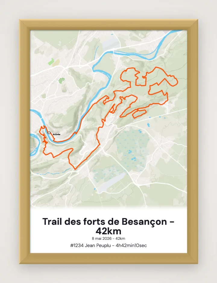 Trail des forts de Besançon - 42km framed poster
