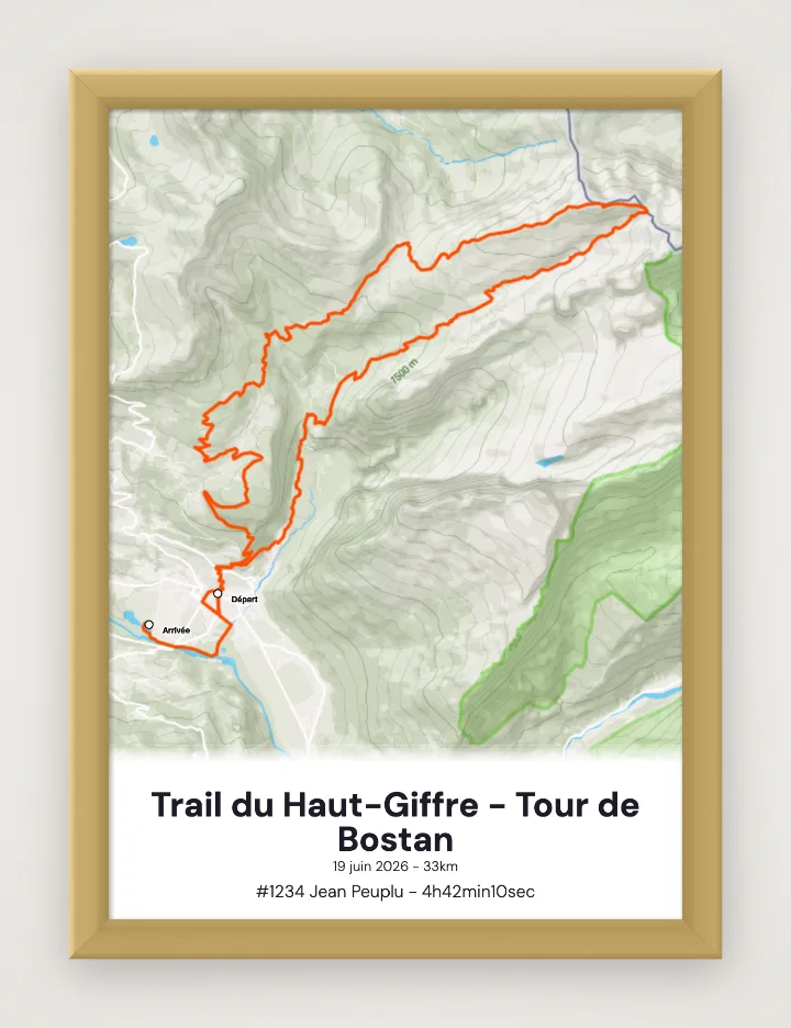 Trail du Haut-Giffre - Tour de Bostan framed poster