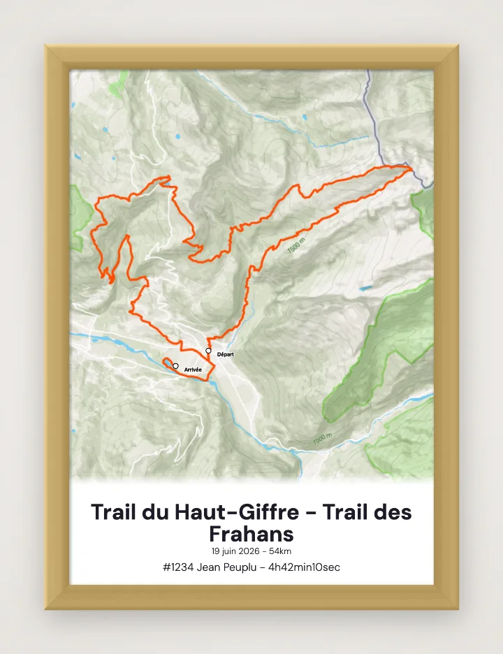 Trail du Haut-Giffre - Trail des Frahans framed poster