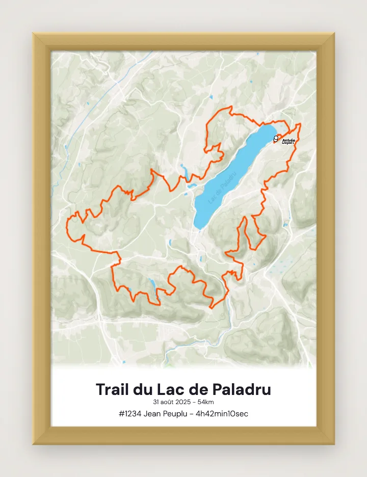 Poster Trail du Lac de Paladru incorniciato