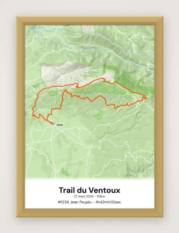 Poster Trail du Ventoux incorniciato