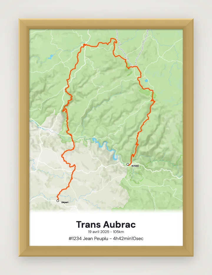 Poster Trans Aubrac incorniciato
