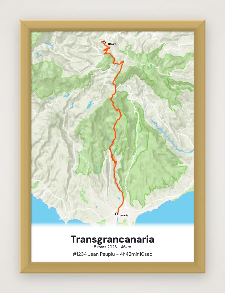 Affiche Transgrancanaria encadrée