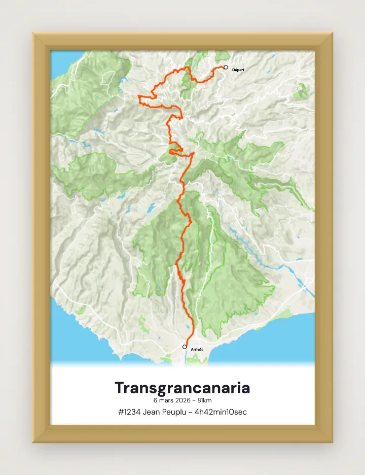 Affiche Transgrancanaria encadrée