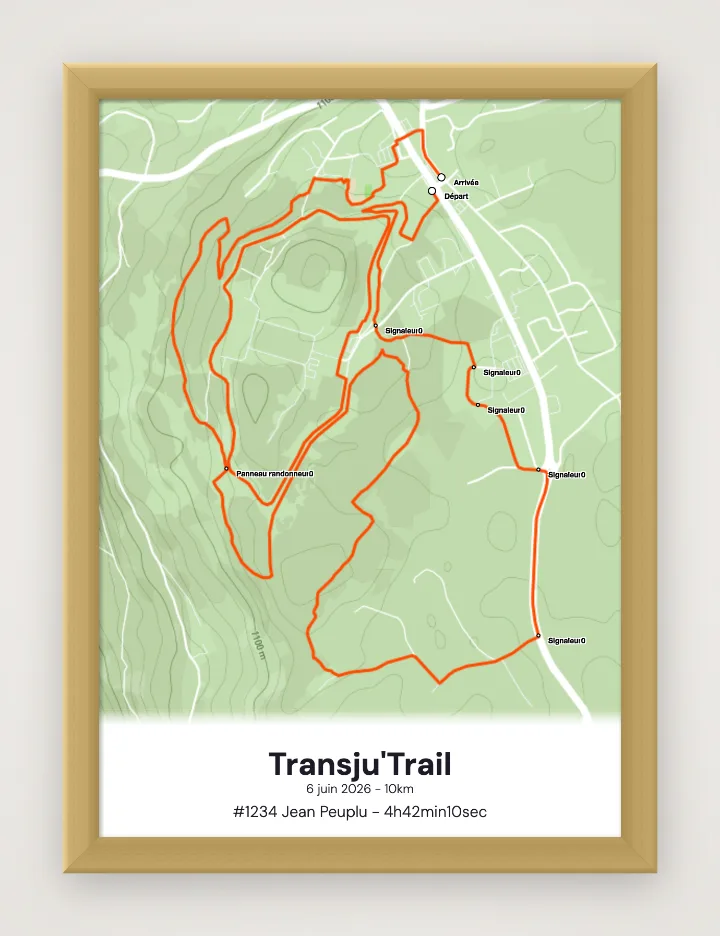 Póster Transju'Trail enmarcado