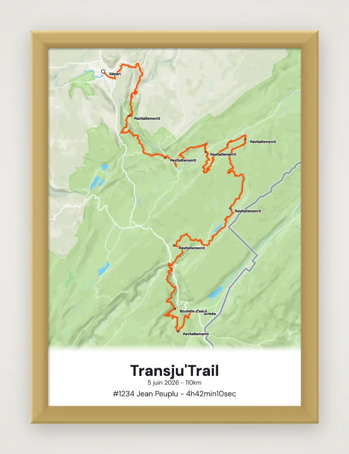 Póster Transju'Trail enmarcado