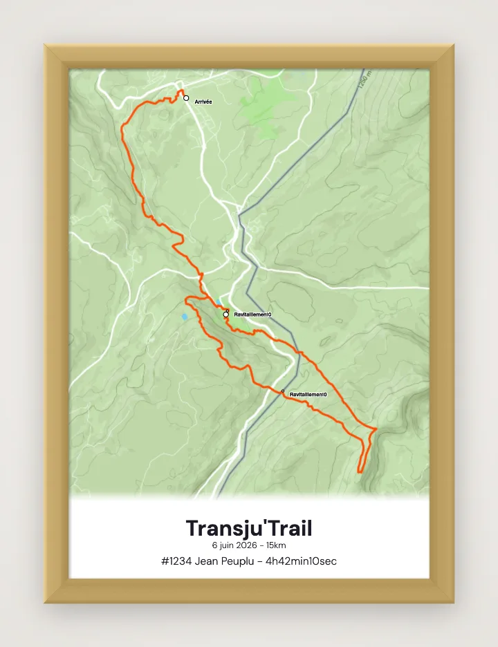 Póster Transju'Trail enmarcado