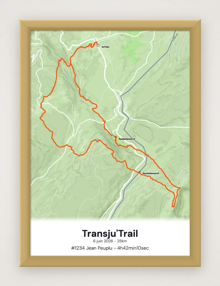 Póster Transju'Trail enmarcado