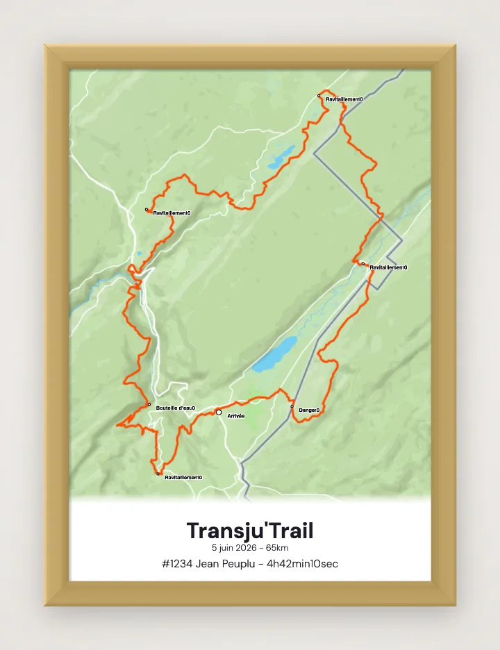 Ingelijste poster Transju'Trail