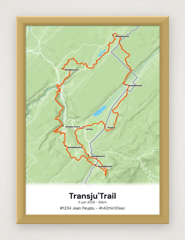 Póster Transju'Trail enmarcado