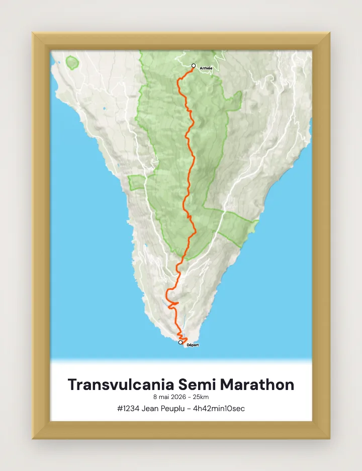 Poster Transvulcania Semi Marathon incorniciato