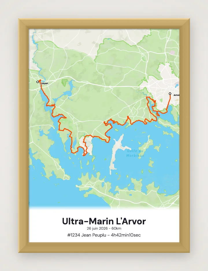 Affiche Ultra-Marin L'Arvor encadrée