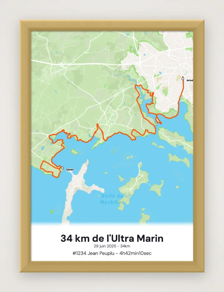 34 km de l'Ultra Marin framed poster
