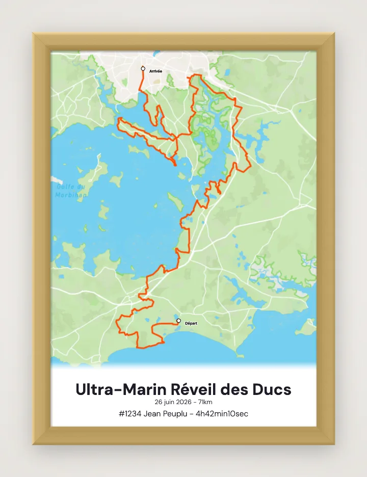 Gerahmtes Poster Ultra-Marin Réveil des Ducs