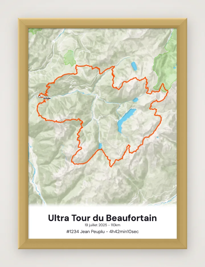 Ultra Tour du Beaufortain framed poster