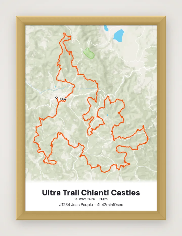 Poster Ultra Trail Chianti Castles incorniciato