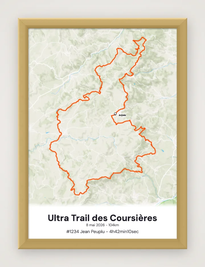 Ultra Trail des Coursières framed poster