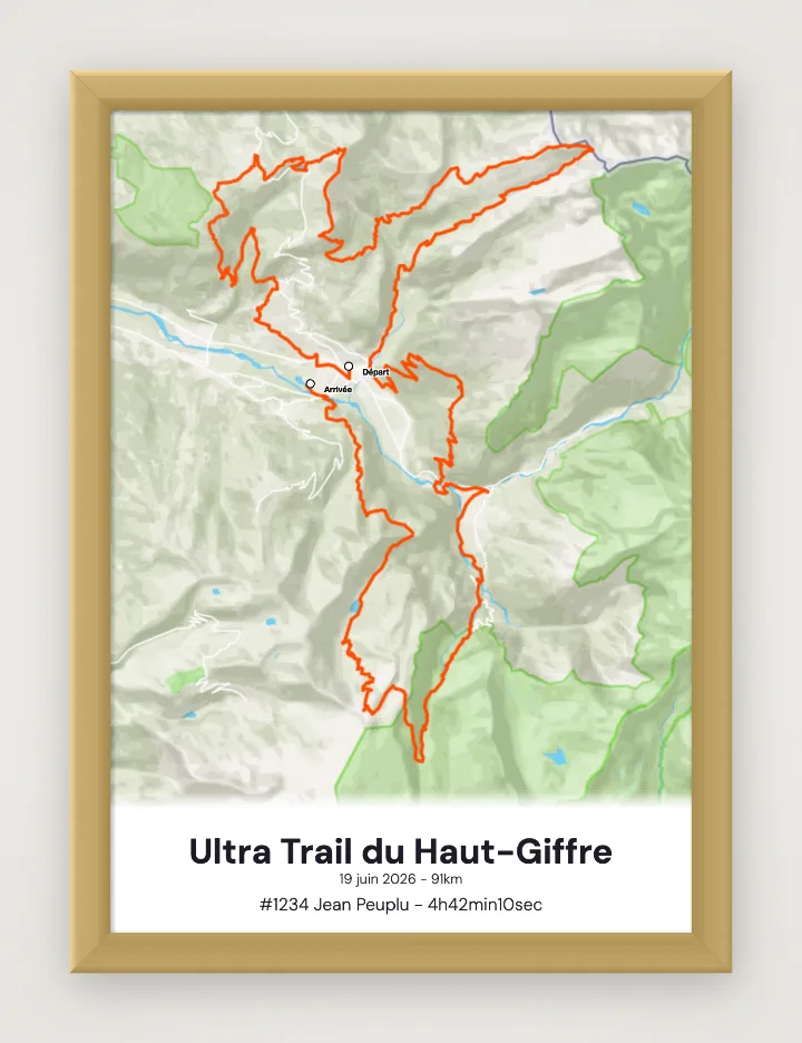 Póster Ultra Trail du Haut-Giffre enmarcado