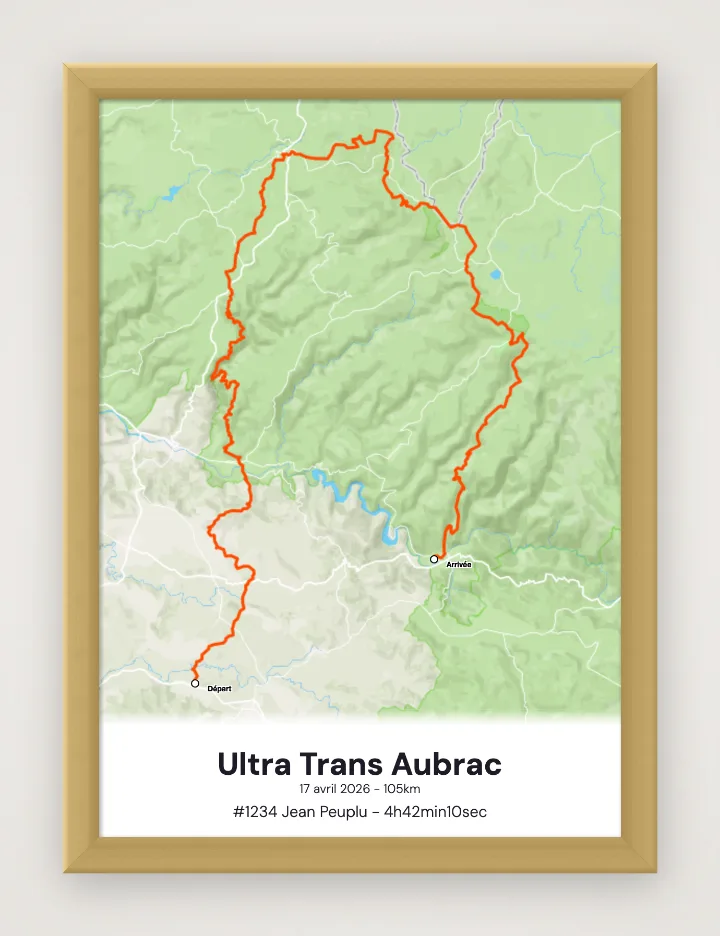 Poster Ultra Trans Aubrac incorniciato