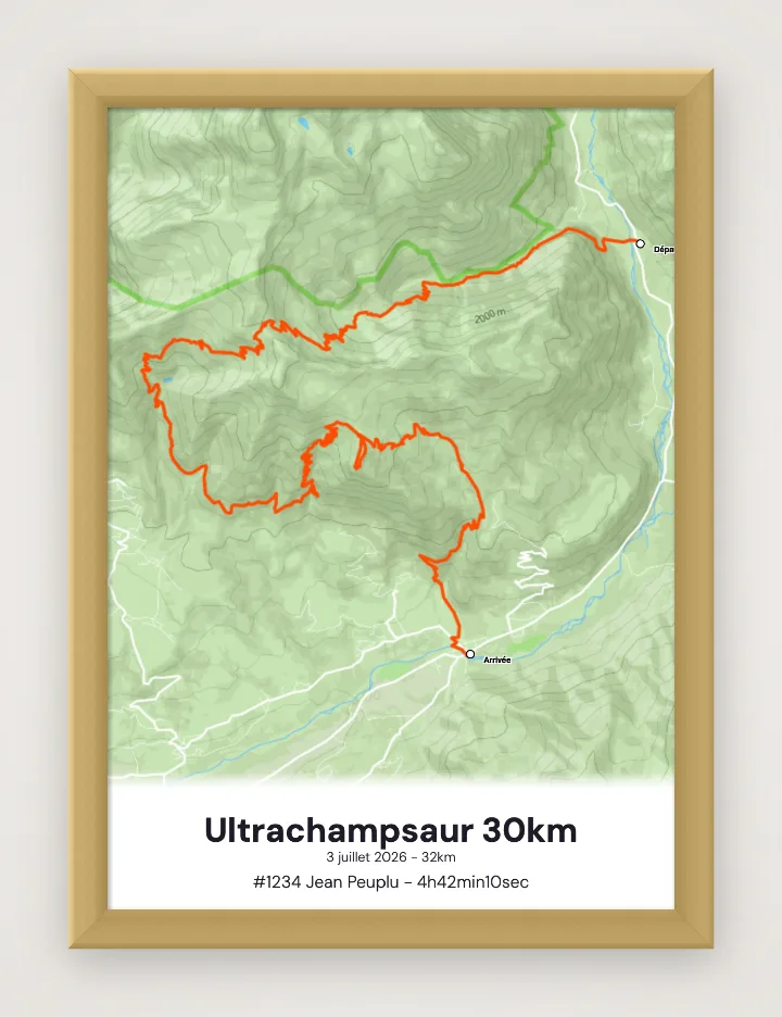 Ultrachampsaur 30km framed poster